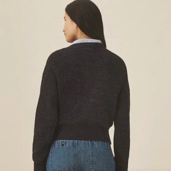 Buck Mason Seafarer Cotton Shrunken Crew Navy Medium - Picture 2 of 5